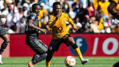Mduduzi Shabalala in action for Kaizer Chiefs in the Soweto Derby