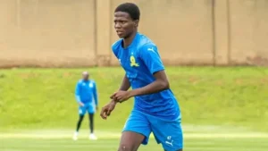 Ntando Nkosi at Mamelodi Sundowns training session.