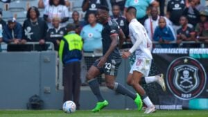 Bienvenu Eva Nga in action for Orlando Pirates.
