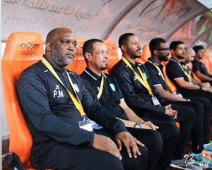 Pitso Mosimane and his Al Ahli bench