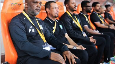 Pitso Mosimane and his Al Ahli bench