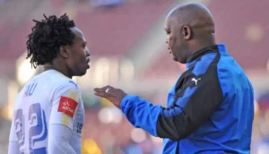 PERCY TAU AND PITSO MOSIMANE AT SUNDOWNS