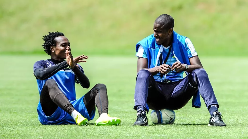 Percy Tau and Rulani Mokwena