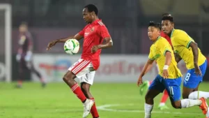 Percy Tau in action against Mamelodi Sundowns