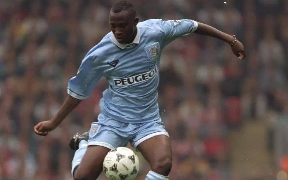 Peter Ndlovu in action in the English Premier League