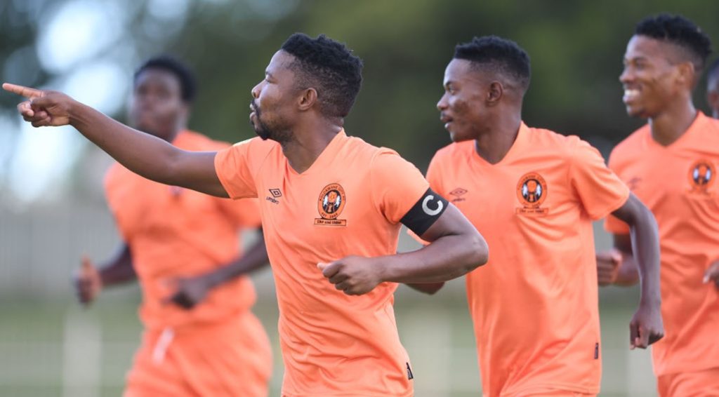 Polokwane City players during a league encounter