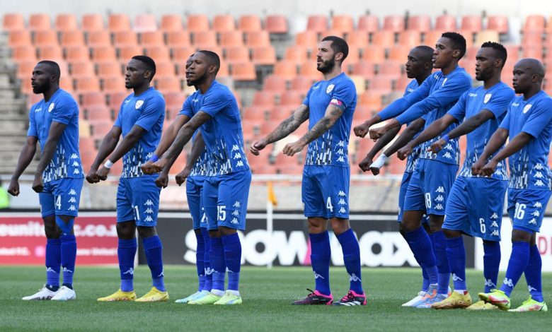 Sekhukhune United players in celebratory mood.