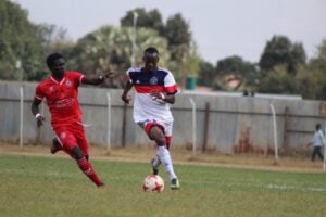 Justin Shonga in action for Nkwazi in Zambia