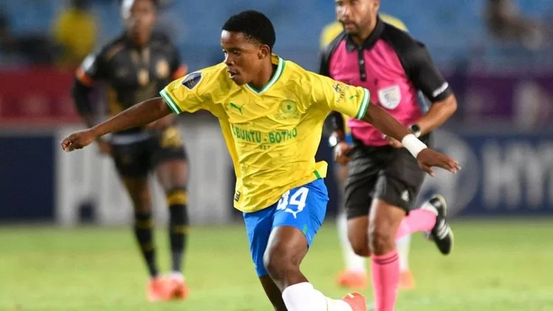 Siyabonga Mabena makes his professional debut for Sundowns at the age of 16.