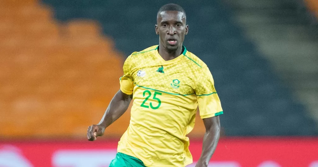 Siyanda Xulu in action for Bafana Bafana