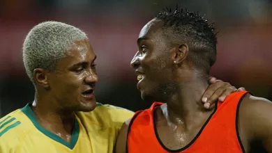 Stanton Fredericks and Benni McCarthy during their Bafana days