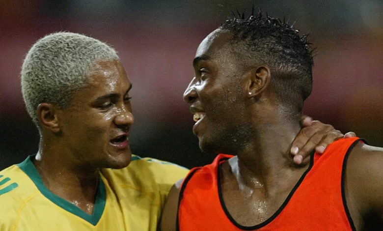 Stanton Fredericks and Benni McCarthy during their Bafana days