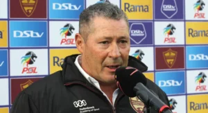 Steve Barker speaking during interview with SuperSport