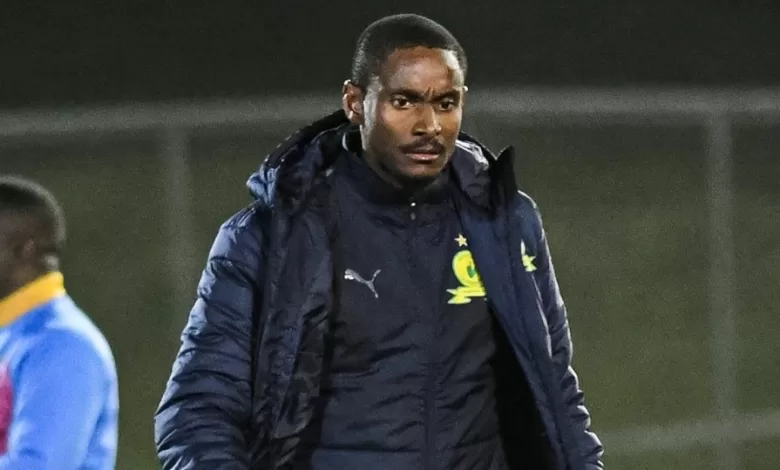 Mamelodi Sundowns coach Rulani Mokwena during a DStv Premiership match against Royal AM