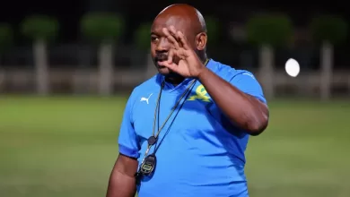 Mamelodi Sundowns head coach, Jerry Tshabalala at training