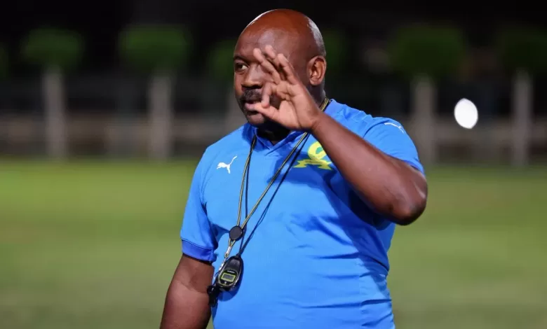 Mamelodi Sundowns head coach, Jerry Tshabalala at training