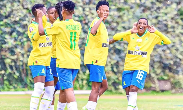 Sundowns Ladies in action in the Hollywoodbets Super League