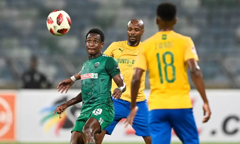 Talent Chawapiwa in action for AmaZulu against Mamelodi Sundowns