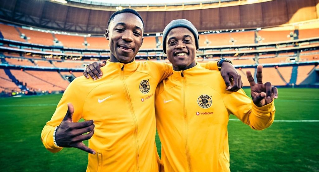 Samkelo Zwane and Wandile Duba ahead of a game