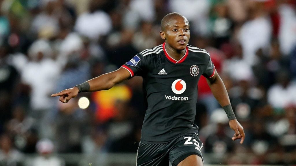 Zakhele Lepasa in action for Orlando Pirates