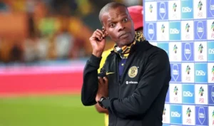 Arthur Zwane prior to a post-match interview