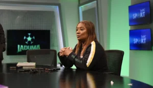 Banyana Banyana head coach, Desiree Ellis, announcing the squad to face Serbia as they prepare for the World Cup