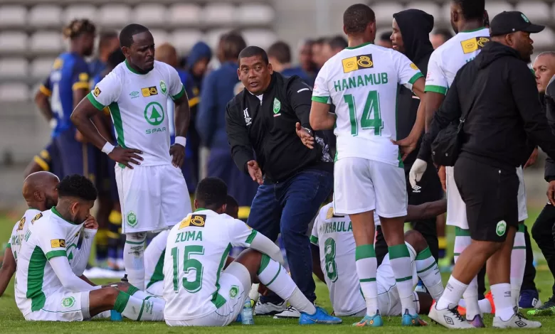 Brandon Truter and AmaZulu players during match against Cape Town City