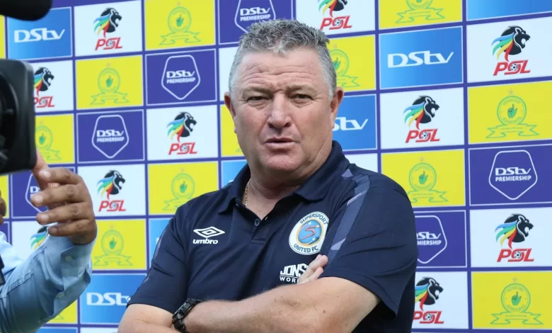 Gavin Hunt during a SuperSport TV post-match interview