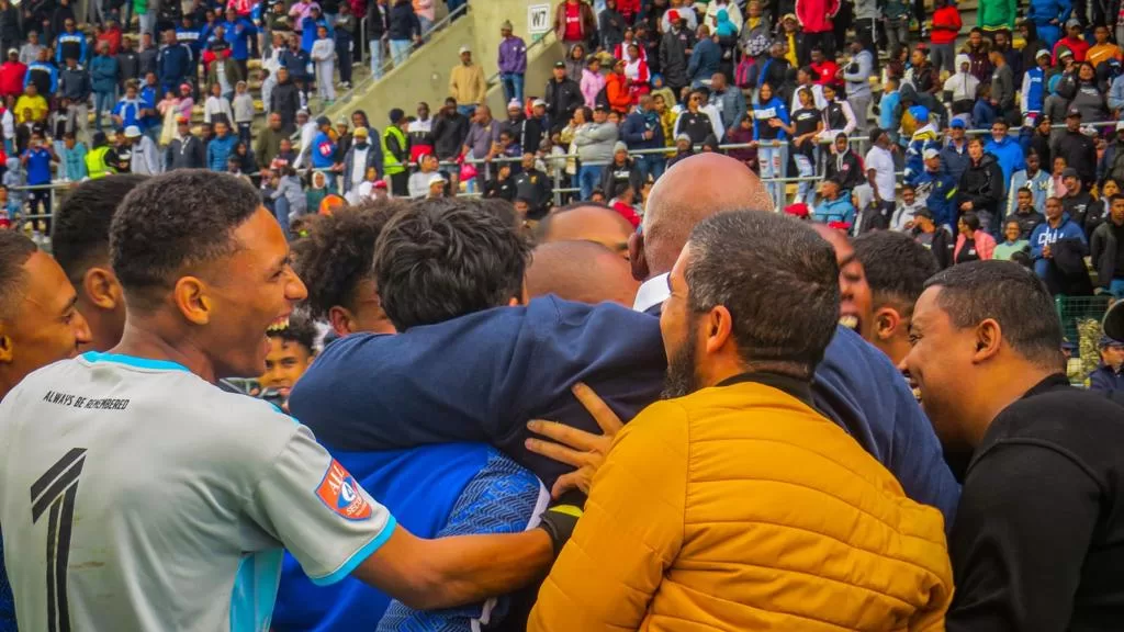 Grassy Park United celebrating