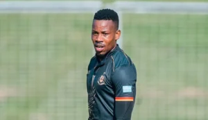 Happy Jele during his debut for Royal AM