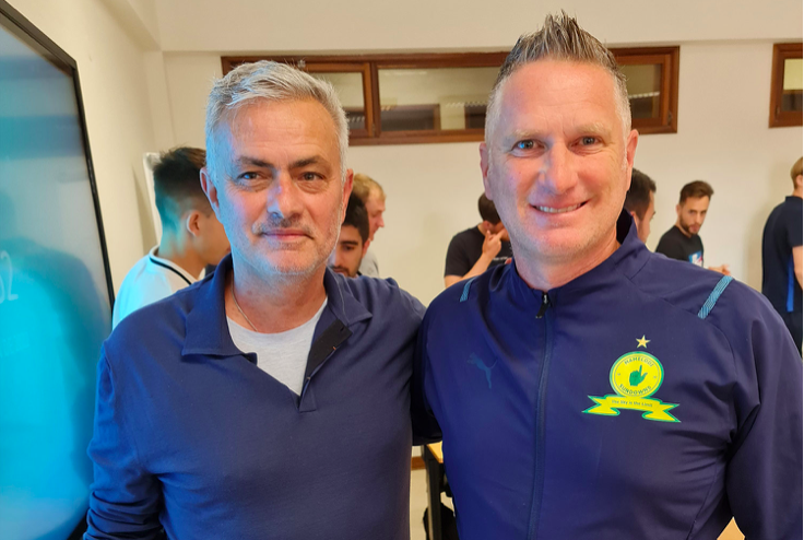 Shawn Bishop pictured with Jose Mourinho
