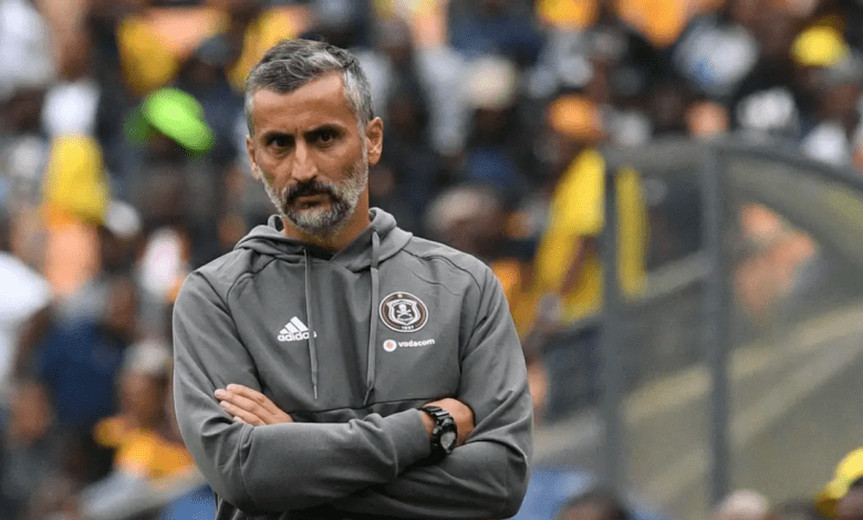 Orlando Pirates coach Jose Riveiro on the sidelines during a DStv Premiership encounter