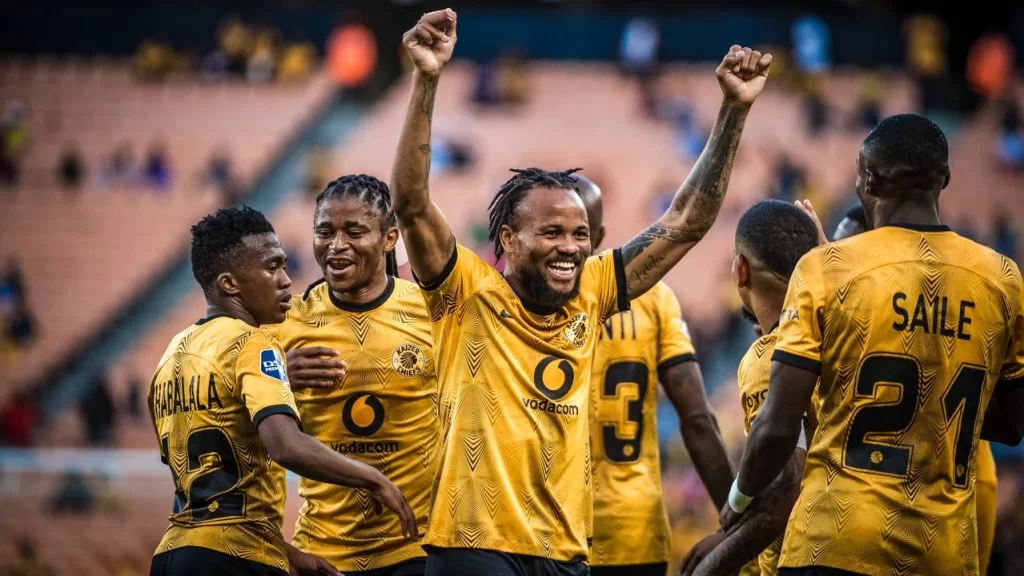 Kaizer Chiefs players in jubilation mood. 