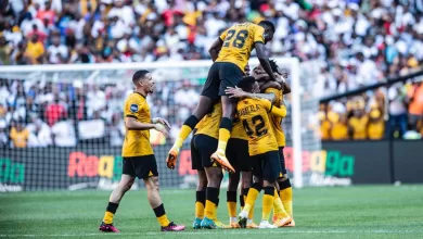 Kaizer Chiefs players celebrating