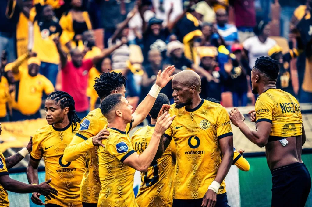 KAIZER CHIEFS PLAYERS CELEBRATING A GOAL