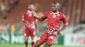 Kamohelo Mokotjo in action for Sekhukhune United in the Nedbank Cup