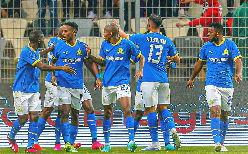 Mamelodi Sundowns celebrating a goal