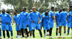 Mamelodi Sundowns players during a training session.