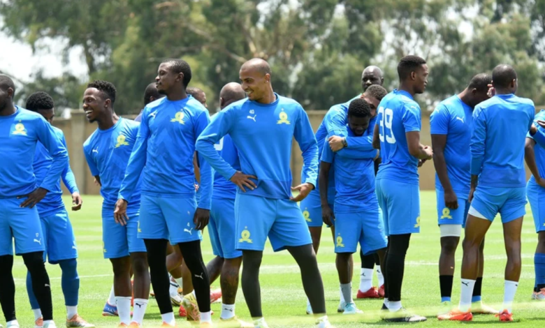 Mamelodi Sundowns players during a training session.
