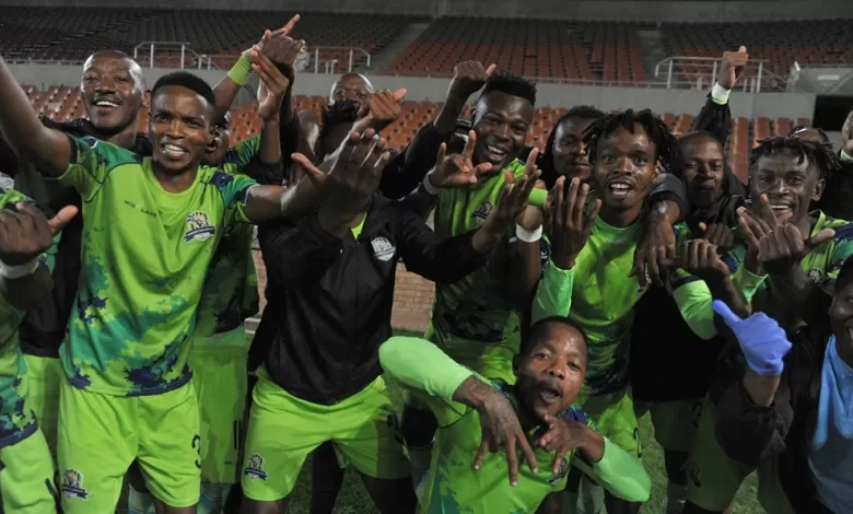 Marumo Gallants celebrating a league win