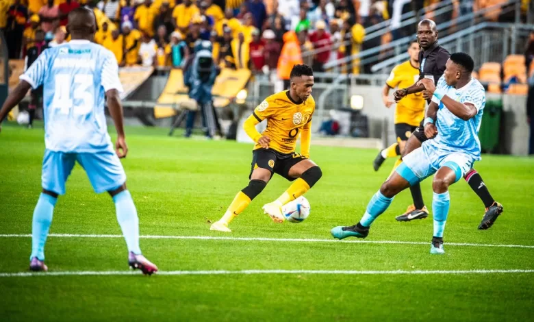 Kaizer Chiefs starlet Mduduzi Shabalala in action against Casric Stars in the Nedbank Cup