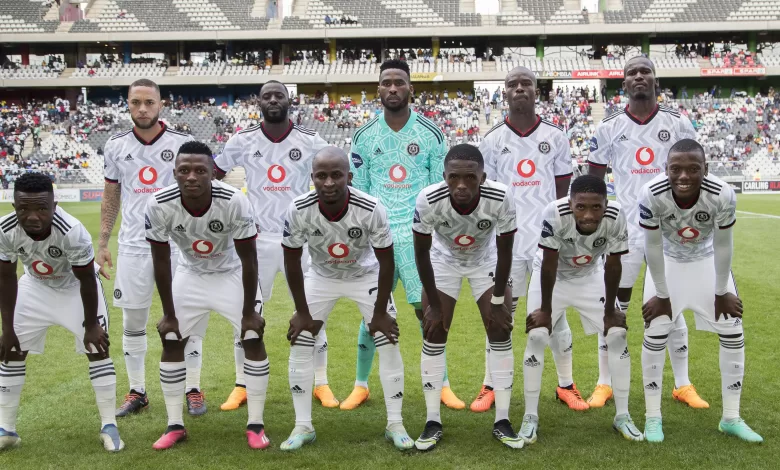 Orlando Pirates team against TS Galaxy.