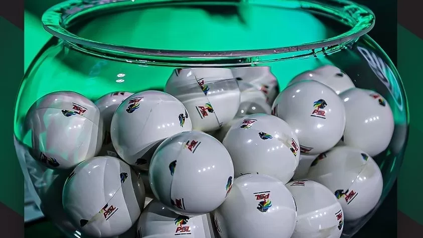 PSL draw pot for Nedbank Cup. 