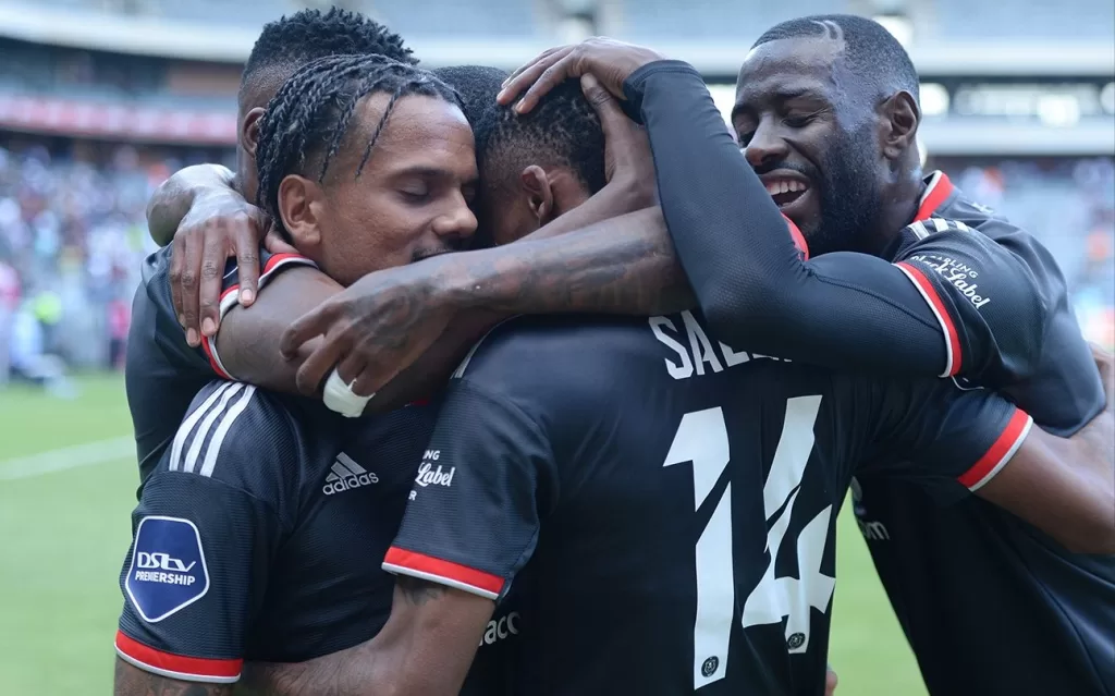 Orlando Pirates players celebrate victory