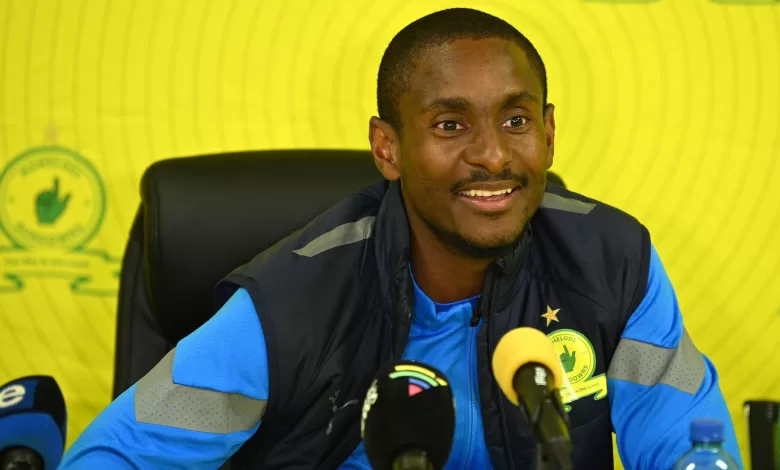 Mamelodi Sundowns coach Rulani Mokwena during a press conference