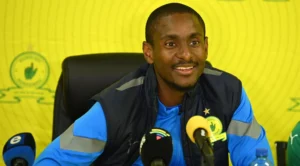 Mamelodi Sundowns coach Rulani Mokwena during a press conference