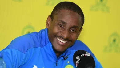 Mamelodi Sundowns coach Rulani Mokwena during a press conference