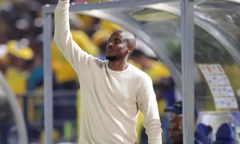 Rulani Mokwena on the sidelines during a DStv Premiership match