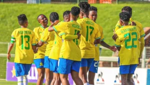 Sundowns Ladies celebrating their win against Durban Ladies