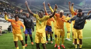 Bafana Bafana players celebrating